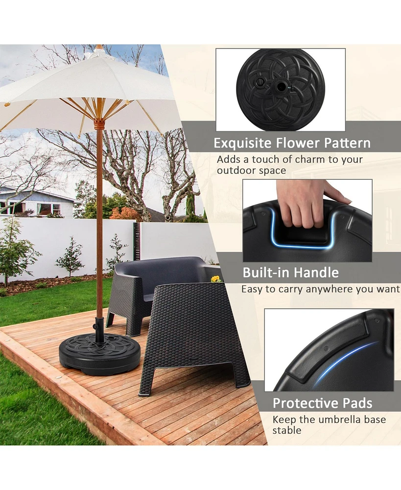 Skonyon 22 Inch Fillable Heavy-Duty Round Patio Umbrella Base Stand