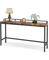 Tribesigns 70.9 inch Extra Long Sofa Table Rustic Industrial Console Table Behind Couch, Narrow Entryway Hallway Table Skinny Sofa Bar Table for Livin