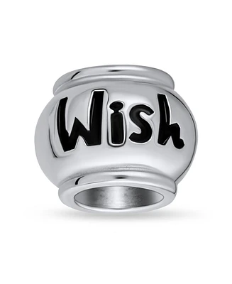 Bling Jewelry Hope Believe Survivor Message Charm Bead Sterling Silver for European Bracelet