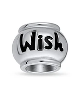 Bling Jewelry Hope Believe Survivor Message Charm Bead Sterling Silver for European Bracelet