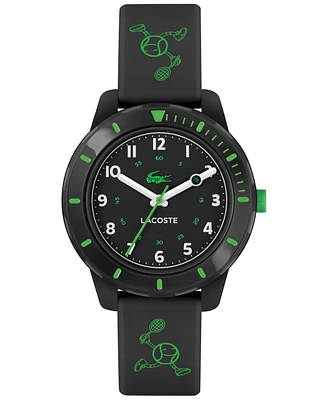 Lacoste Kids Mini Tennis Black Silicone Strap Watch 34.5mm