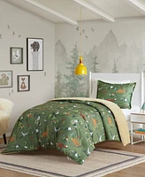 Intelligent Design Heath Forest Animals Plush Reversible 2-Pc. Comforter Set, Twin