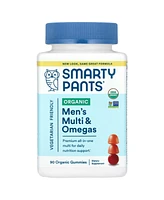 SmartyPants Organic Men's Multi & Omegas Gummies Raspberry Orange and Cherry