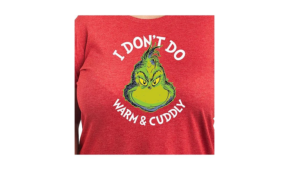 Hybrid Apparel Plus Size Grinch Warm Cuddly Graphic T-shirt