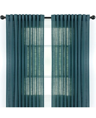 Chanasya Premium 2-Panel Soft Textured Semi Sheer Curtains for Window Living Room Bedroom Kitchen Office