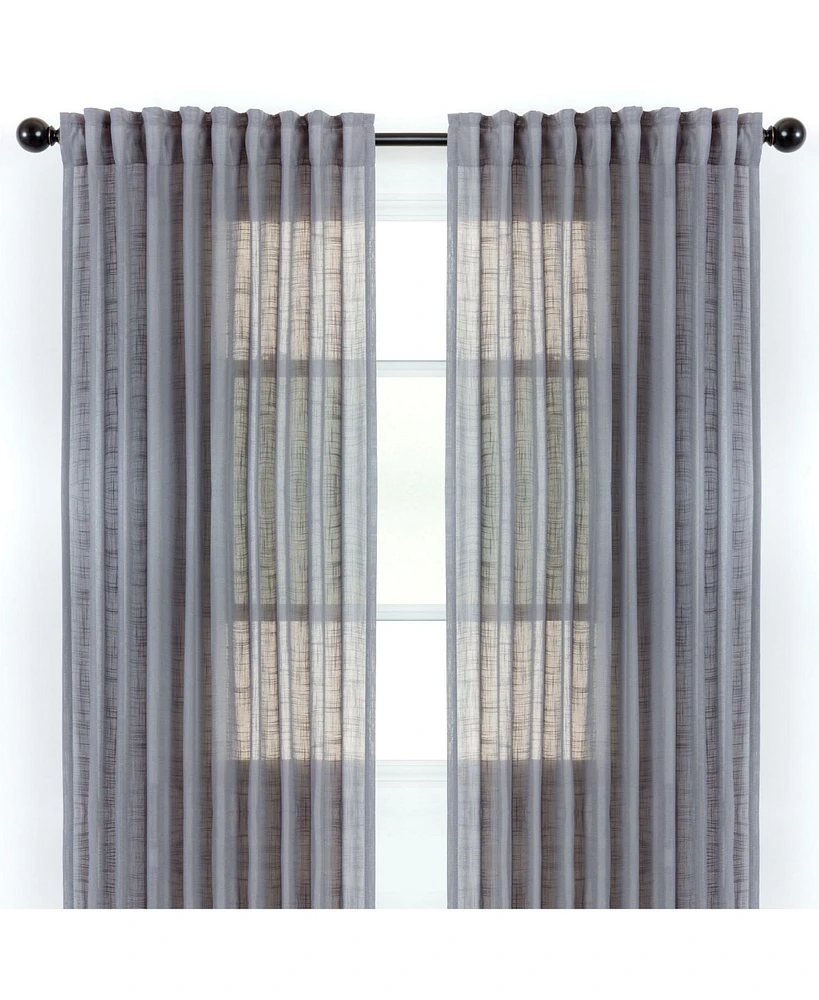 Chanasya Premium 2-Panel Soft Textured Semi Sheer Curtains for Window Living Room Bedroom Kitchen Office