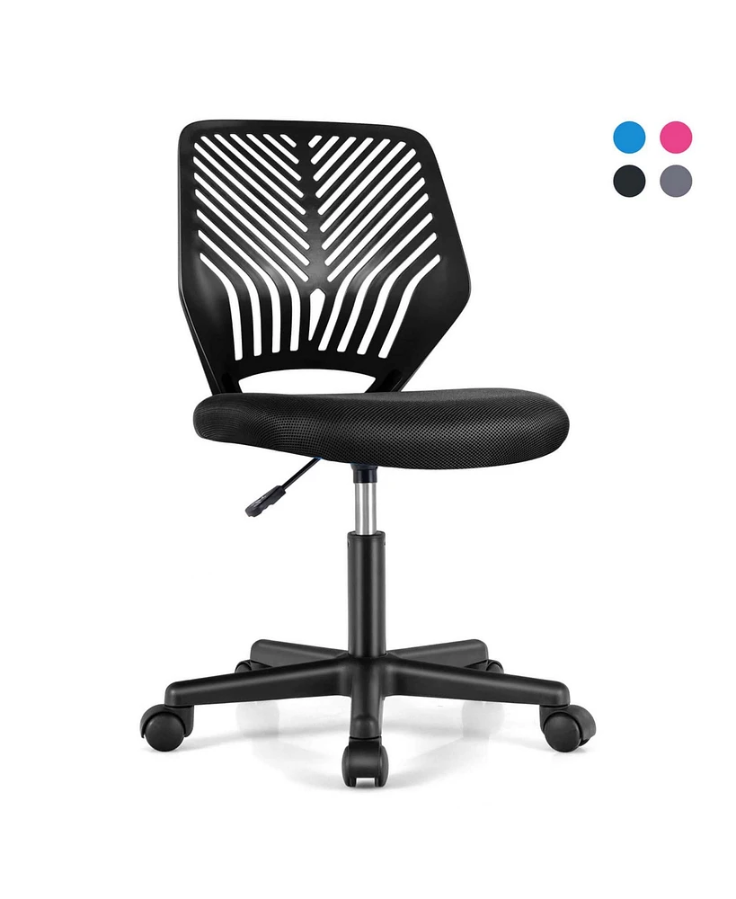 Height-adjustable Ergonomic Kids Desk Chair with Universal Casters Working