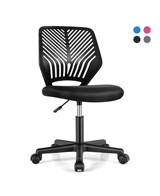 Height-adjustable Ergonomic Kids Desk Chair with Universal Casters Working