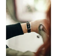 Vincero Womens Ava 2.0 Rectangular Watch with Full Grain Ecco Leather Strap