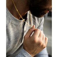 Vincero Men's Cuban Chain – 3mm Silver Curb Link Necklace 22"