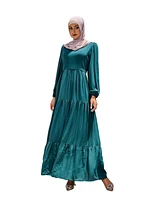 Urban Modesty Women's Lattice Abaya Maxi Dress