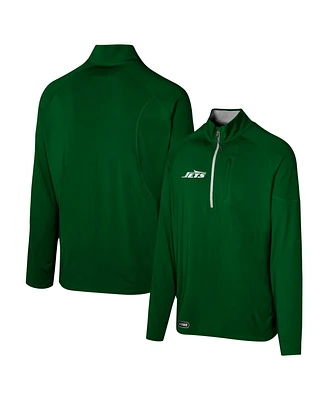 Outerstuff Men's Green New York Jets Grind Iron Quarter-Zip Top