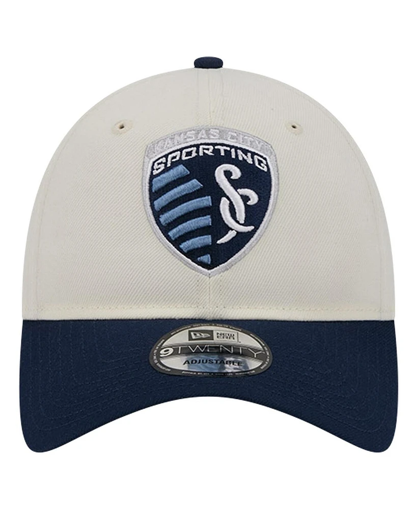 New Era Men's White Sporting Kansas City 2024 Kick Off Collection 9TWENTY Adjustable Hat