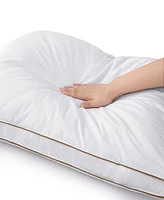Unikome 100% Cotton Medium Support Feather Down 2-Pack Pillows