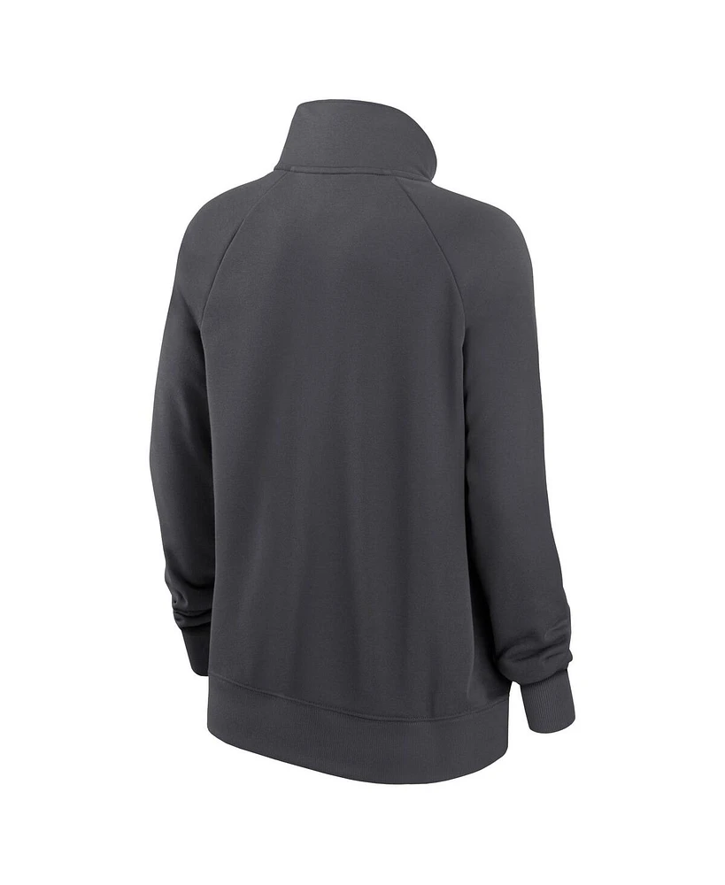 Nike Women's Charcoal New Orleans Saints Premium Raglan Performance Half-Zip Sweatshirt