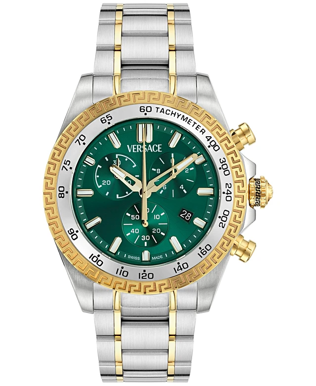 Versace Men's Swiss Chronograph X Two-Tone Stainless Steel