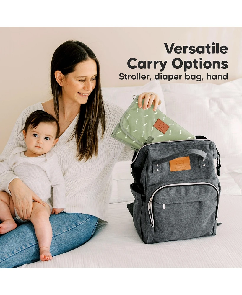 KeaBabies Ezee Diaper Changing Pad, Portable Mat, Waterproof Foldable Pad