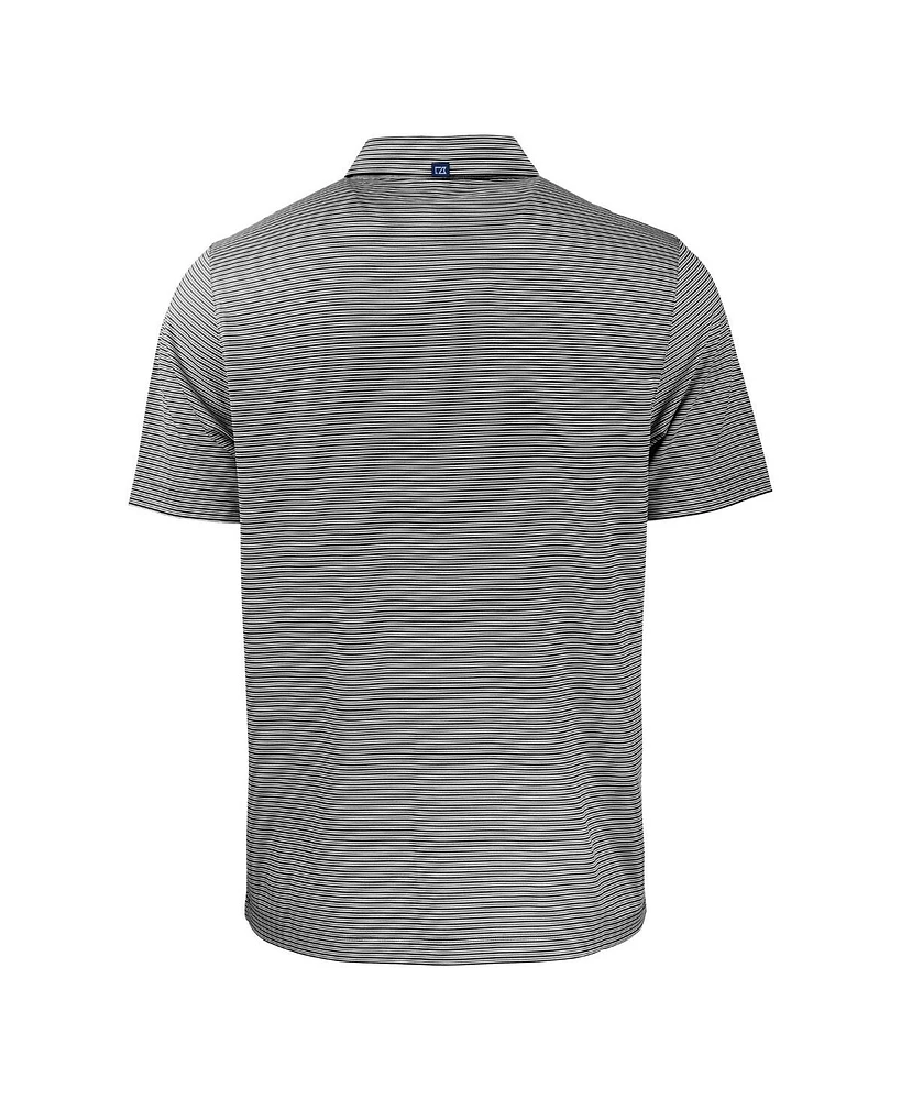Cutter & Buck Men's Black Tennessee Volunteers Forge Eco Double Stripe Stretch Polo