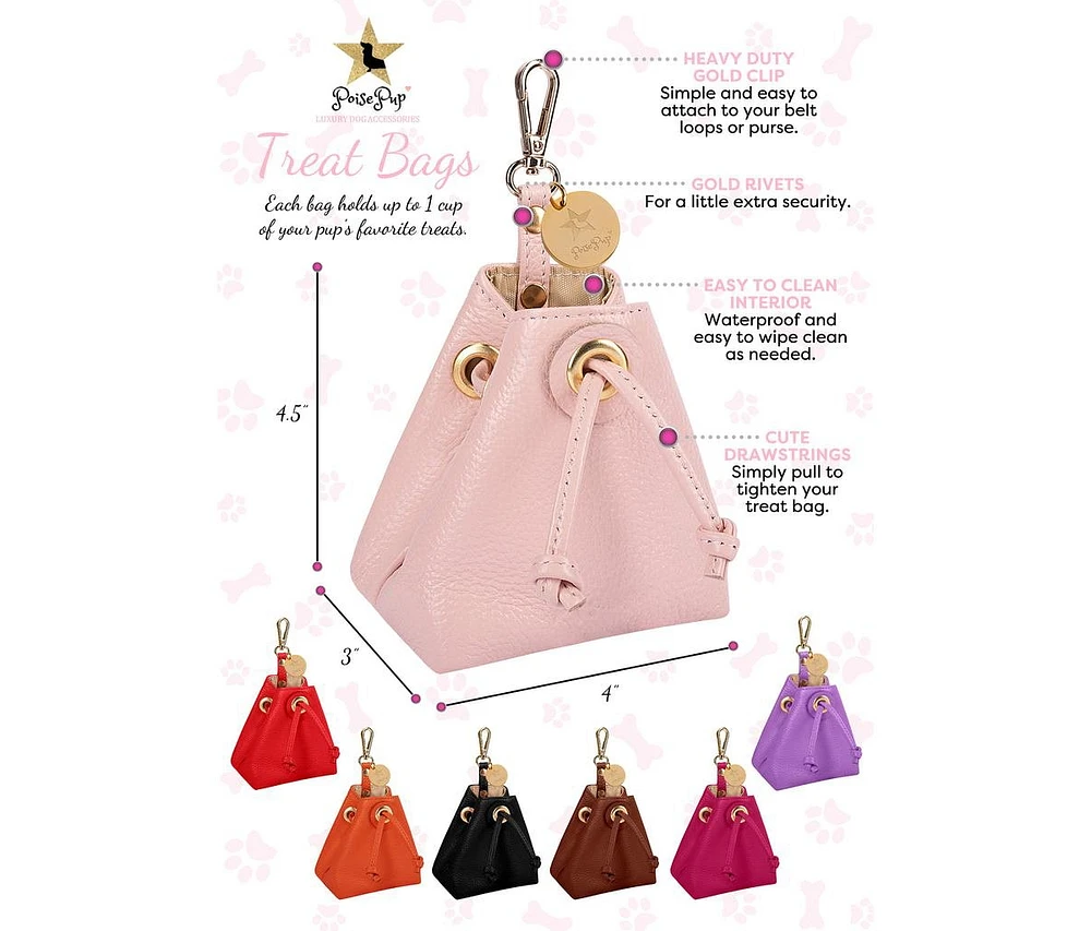 PoisePup Pet Dog Treat Bag - Melting Hearts