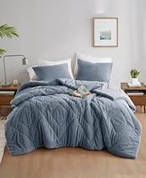 510 Design Kyla Double Diamond Quilted Teddy 3-Pc. Comforter Set, King/California King
