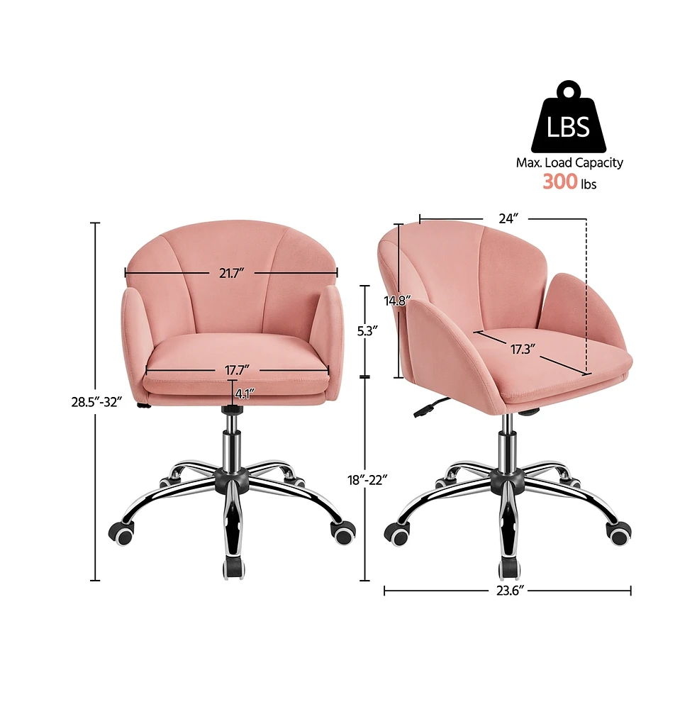 Yaheetech Cute Desk Chair Makeup Vanity for Home Office