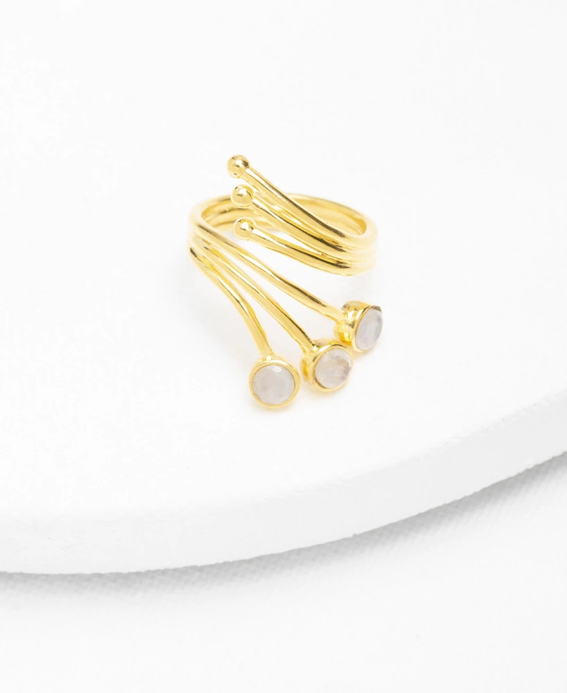 Nectar Nectar New York 18K Gold Plated Nubia Cocktail Ring