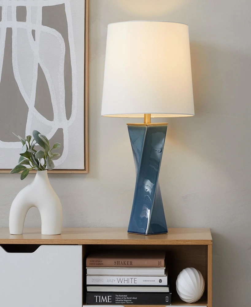 LumiSource 27" Ceramic Grandview Gallery Curvo Square Table Lamp