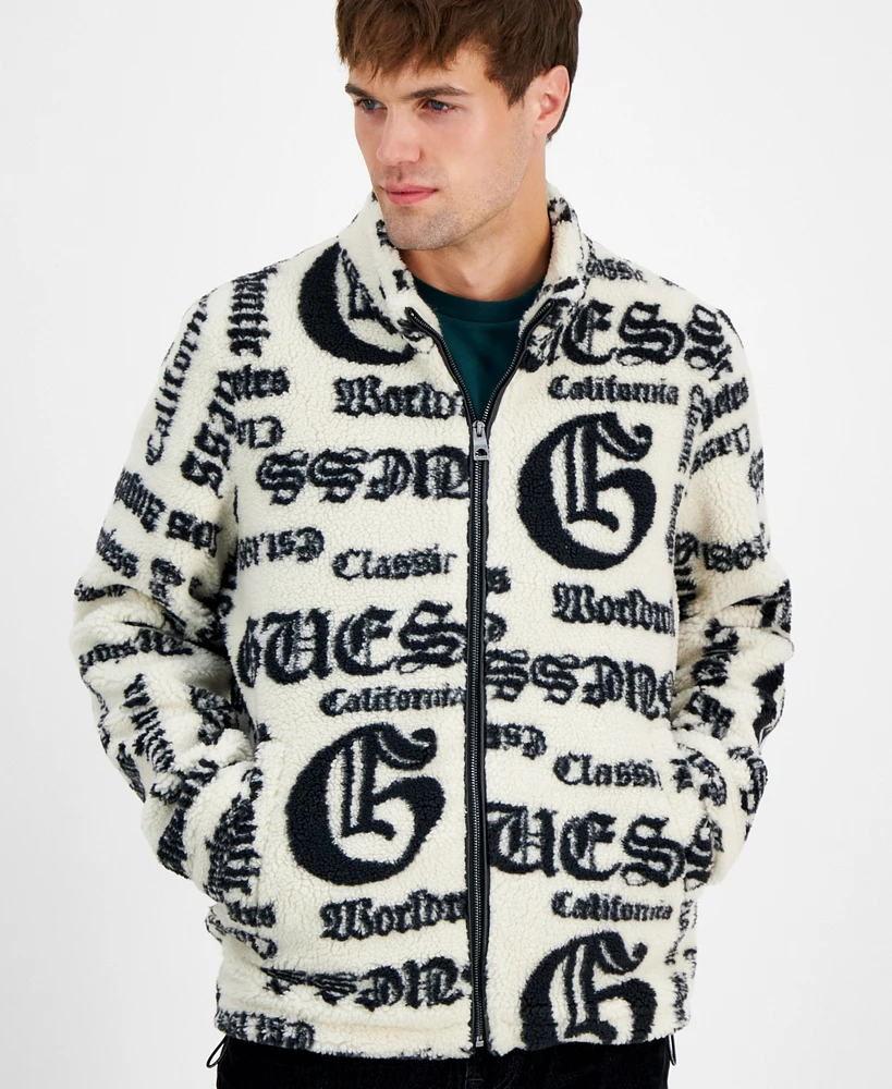 Guess Men's Jacquard Sherpa Jacket