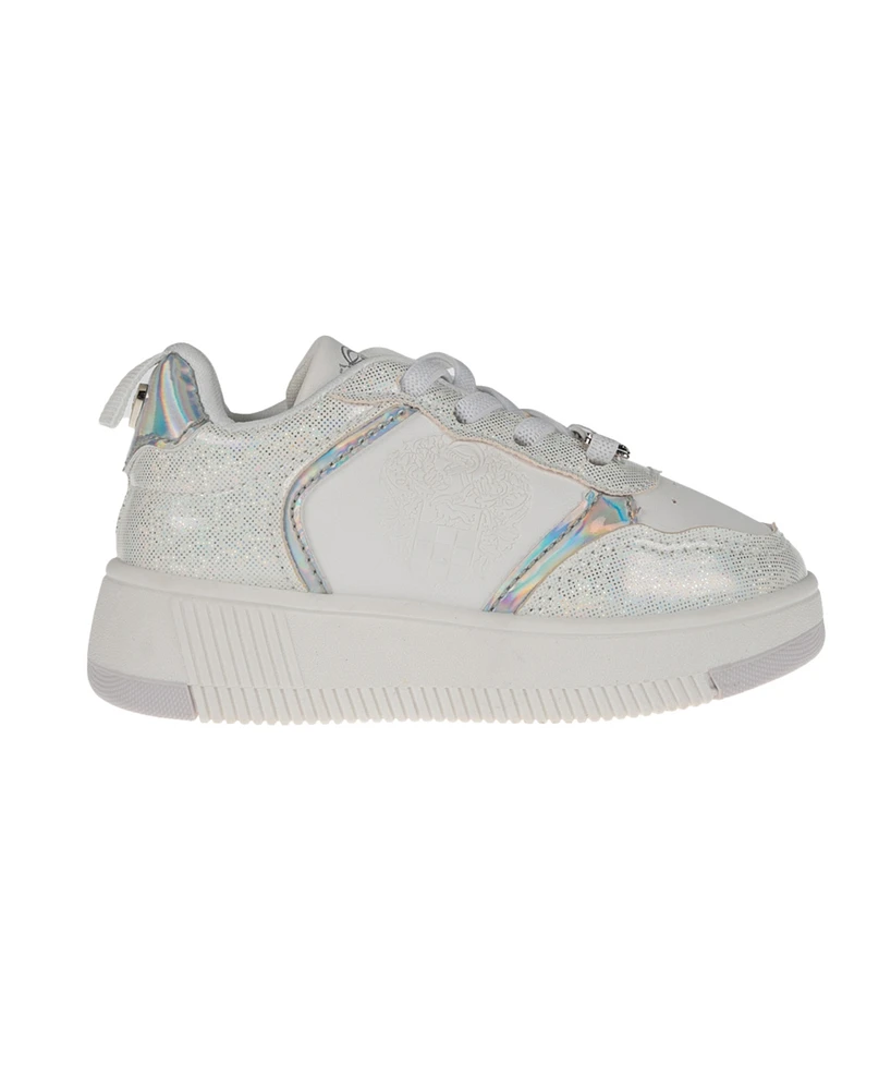Vince Camuto Toddler Girls Court Elastic Laces Shimmer Sneaker