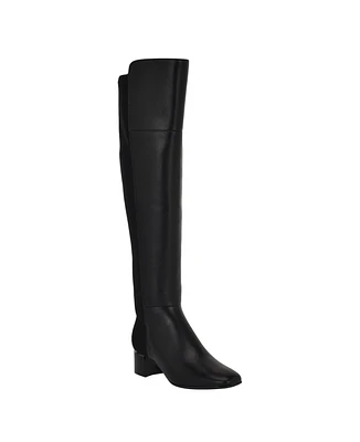 Calvin Klein Women's Pemmie Block Heel High Shaft Dress Boots