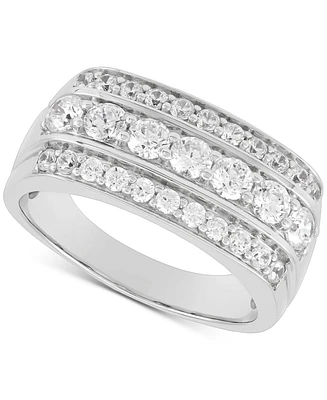 Grown With Love Men's Lab Diamond Triple Row Ring (1-1/2 ct. t.w.) 10k Gold