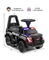 2-in-1 6V Kids Ride On Car Toddler Push w/ Megaphone & Siren