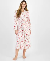 Charter Club Women's Cotton Floral Long Robe