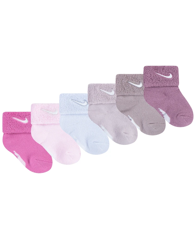 Nike Baby Boys or Girls Multi Logo Socks, Pack of 6