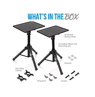 Pyle Universal Laptop Device Stand - Height Adjustable Tripod Mount (Set of 2)