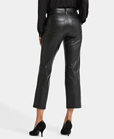Nydj Women's Faux Leather Straight Ankle Pants