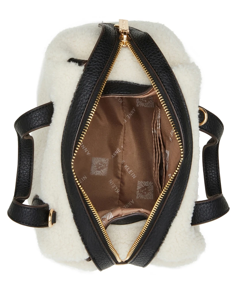 Anne Klein Sherpa Mini Satchel Bag