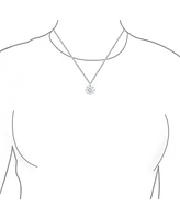 Bling Jewelry White Rainbow Created Opal Daisy Flower Pendant Necklace .925 Sterling Silver