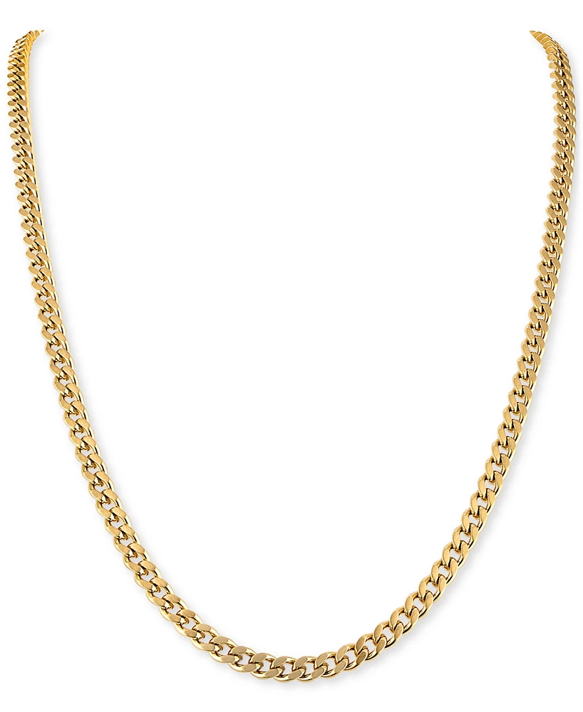 Bulova Gold-Tone Stainless Steel Classic Curb Chain 22" Necklace
