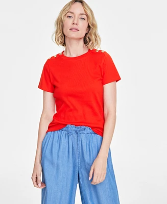 On 34th Women's Button-Shoulder T-Shirt