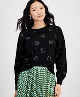 On 34th Women's Sequinned-Pattern Sweater