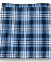 Lands' End Big Girls Plaid Box Pleat Skirt Top of the Knee