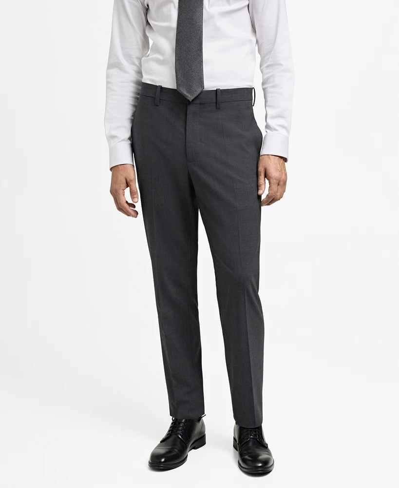 Mango Men's Stretch Fabric Super Dress Pants