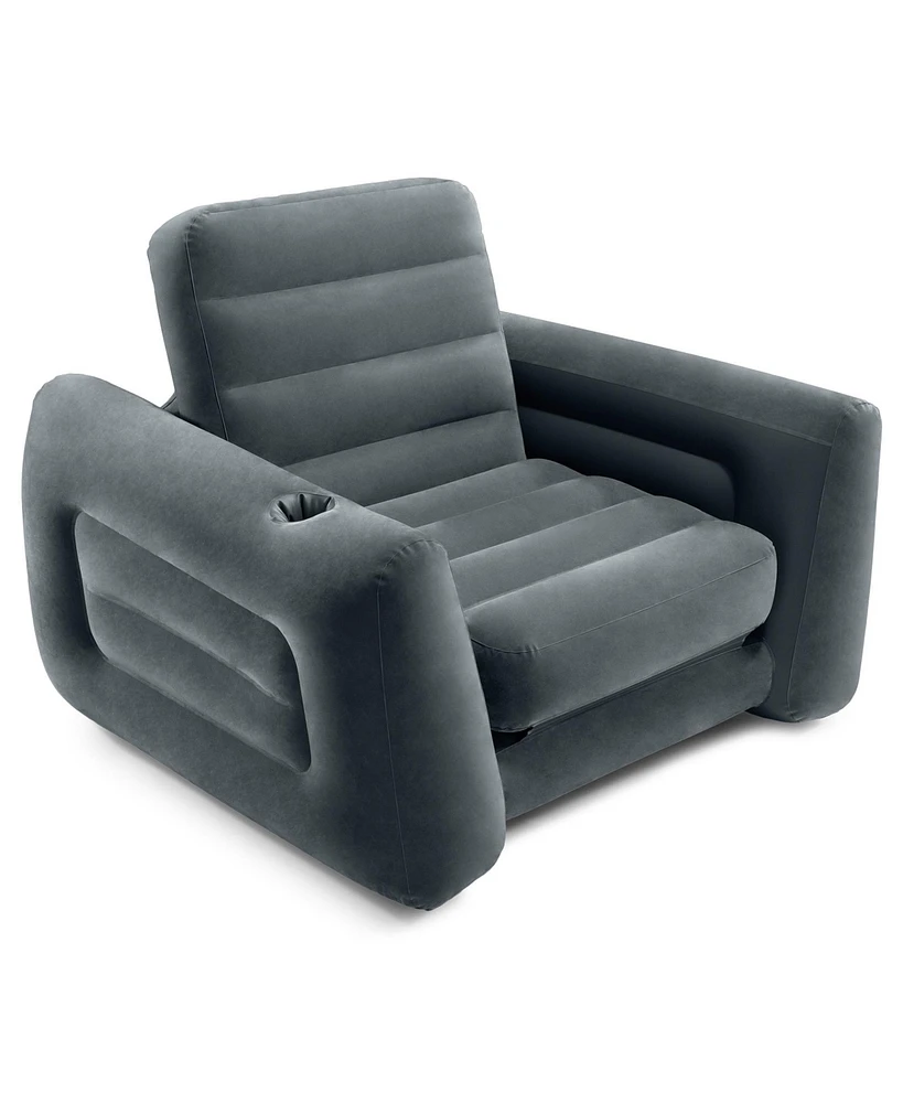 Intex Inflatable Pull Out Sofa Chair Sleeper/Twin Sized Air Mattress (2 Pack)