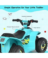 6V Kids Electric Quad Atv 4 Wheels Ride On Toy Toddlers Forward&Reverse
