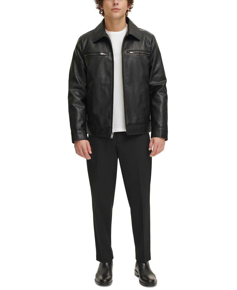 Dockers Men's Classic Faux-Leather Jacket