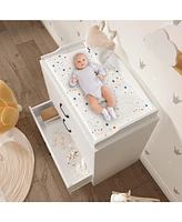 Homsee 3-Drawer White Wooden Storage Organizer Cabinet