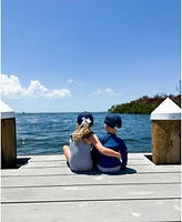 Bits & Bows Boys Compass Baseball Hat in Navy