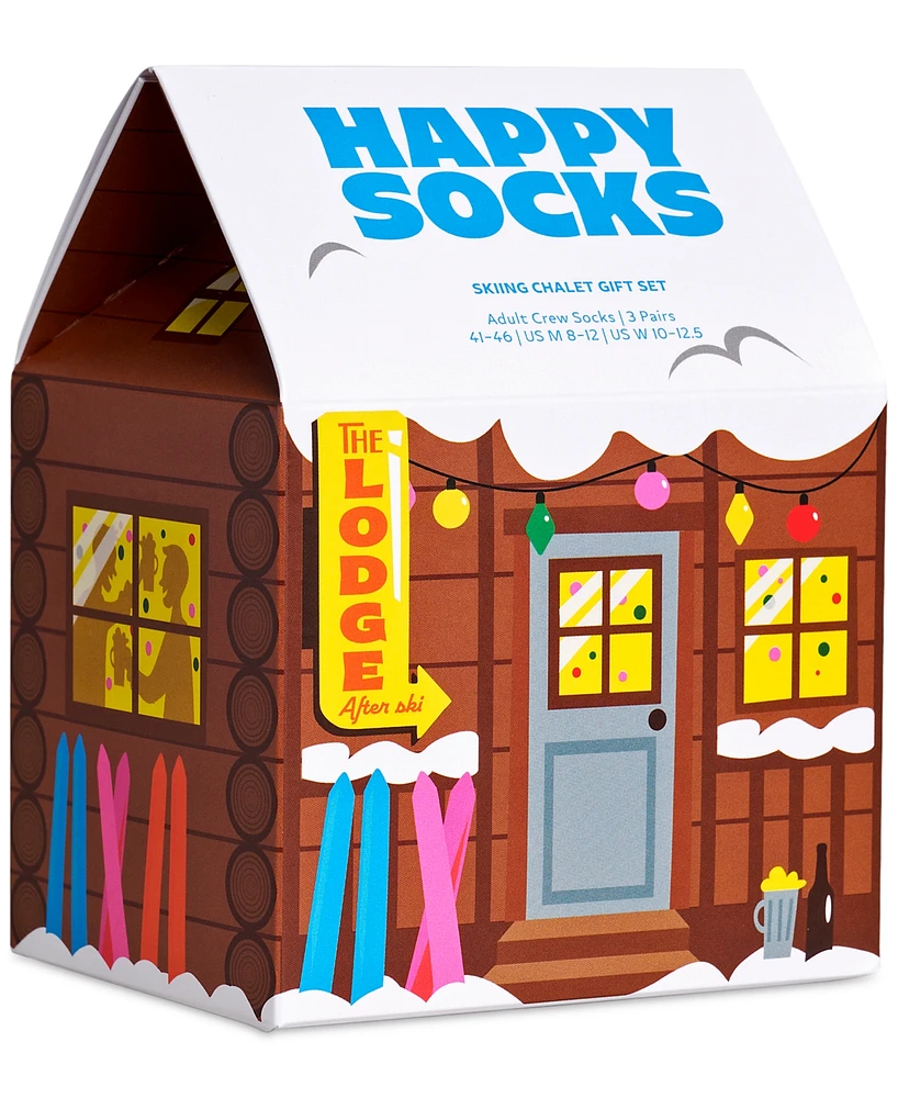 Happy Socks Men's Skiing Chalet Socks Gift Set, Pack of 2