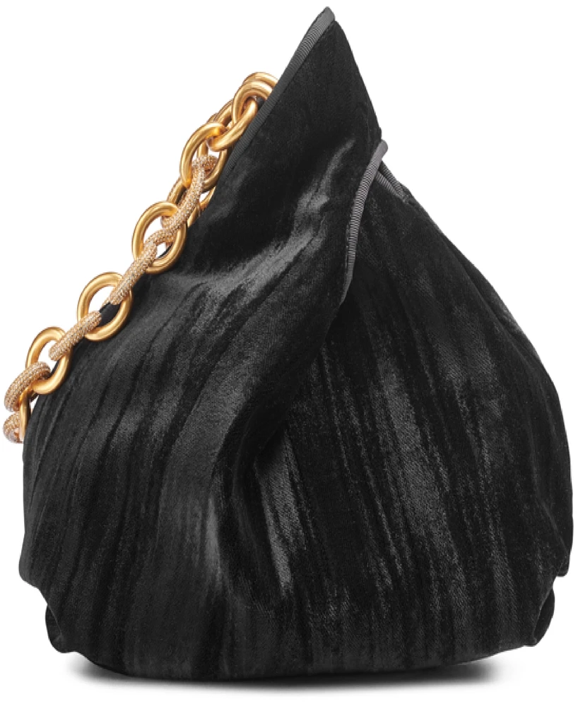 Donna Karan New York Lawrence Velvet Wristlet with Pave Chain Strap
